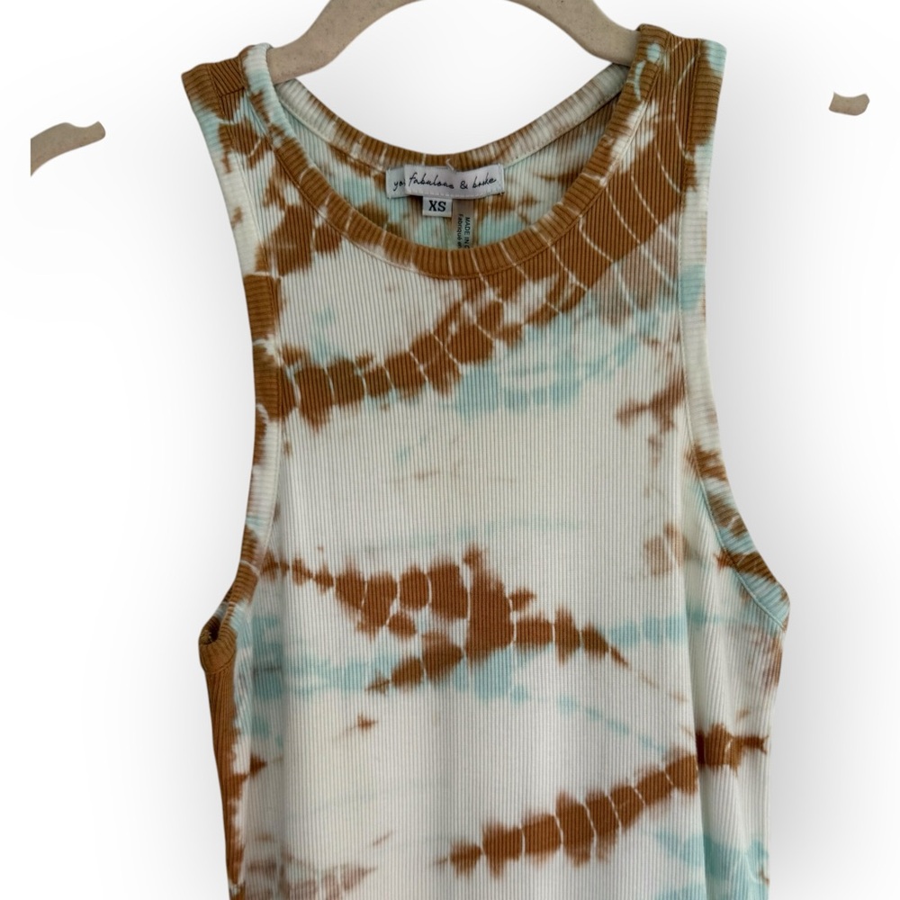Young Fabulous & Broke "Denny" Tie-Dye Ribbed Maxi Tank Dress (XS)